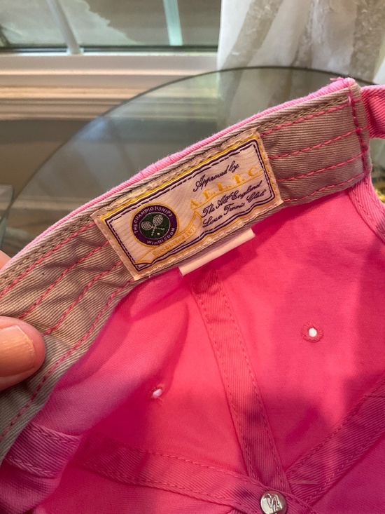 Wimbledon Pink Gray Denim Hat From Harrods NWT